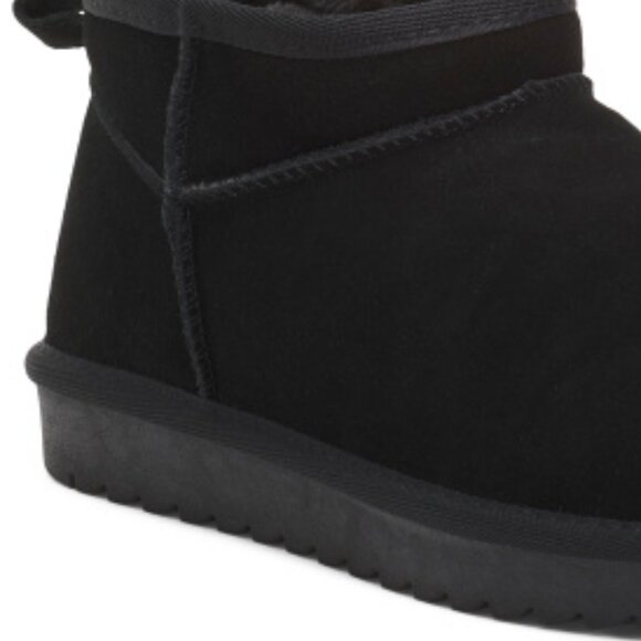 NEW CUSHIONAIRE Suede Hip Mini Booties black for women 362tn - Picture 4 of 5